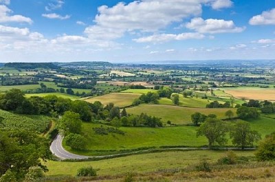 Wiejska sceneria, Cotswolds, Wielka Brytania