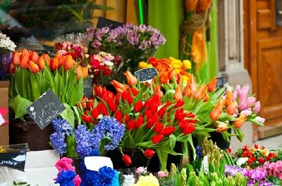 Mercado de flores de la calle