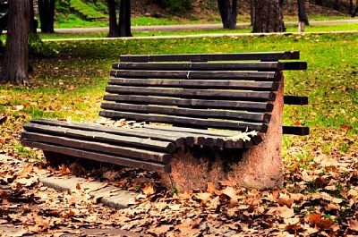 Bänk i parken