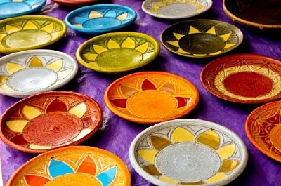 Assiettes d'art africain