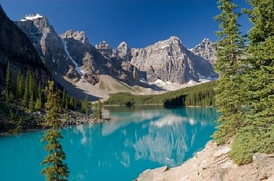 Lago Moraine, Parque Nacional de Banff, Alberta, Canadá