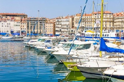 Antigo porto em Marselha, França