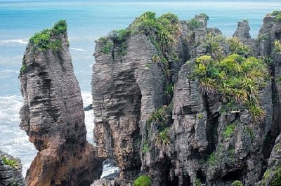 風化的岩石，海邊