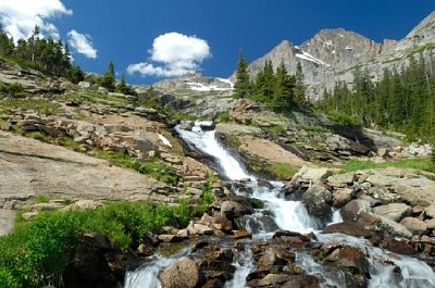Waterfall in Colorado Rocky Mountains