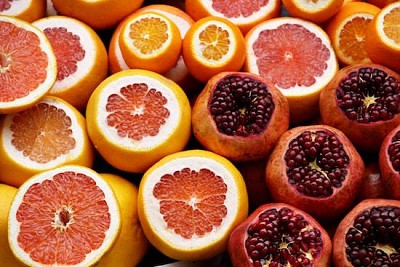Closeup de frutas frescas