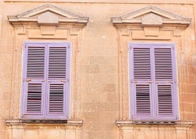 Ventanas de la casa de Malta Mdina
