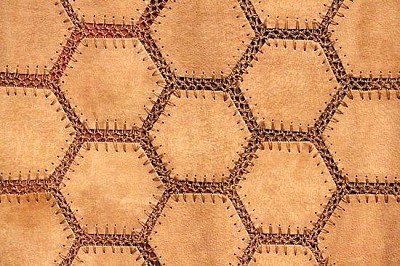 Tissu en daim hexagonal