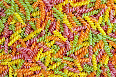Fond de texture de pâtes colorées