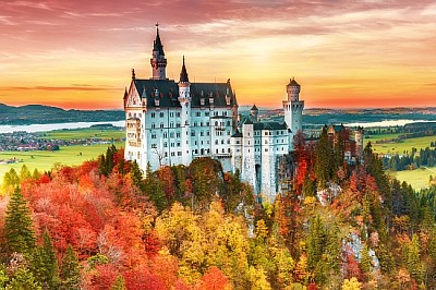 Neuschwanstein slott, Bayern, Tyskland