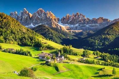 Val di Funes-dalen, Trentino Alto Adige, Italien