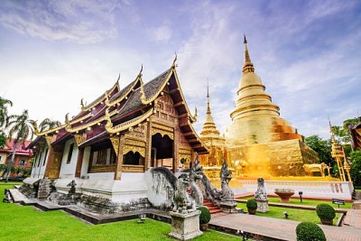 Antigo centro da cidade da província de Chiang Mai, Tailândia