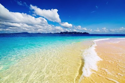Praia tropical, Mar de Andamão, Tailândia