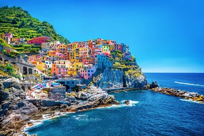 mountains over Mediterranean sea, Europe