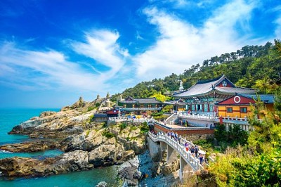Templo Haedong Yonggungsa em Busan, Coreia do Sul