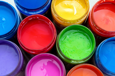 Colores de pintura en tubos