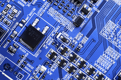 Ripresa macro di un circuito con resistenze microc