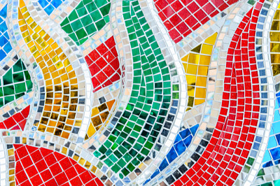 Art mosaic glass or seamless glass mosaic on the w