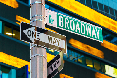Broadway-Zeichen in Time Square, New York