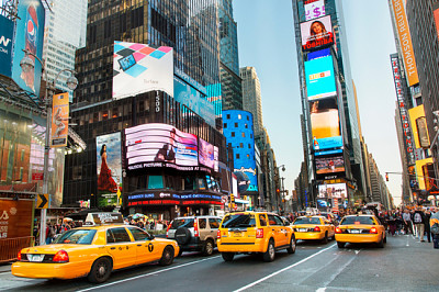 USA, New York City, June, 12-2018, Traffic on Time