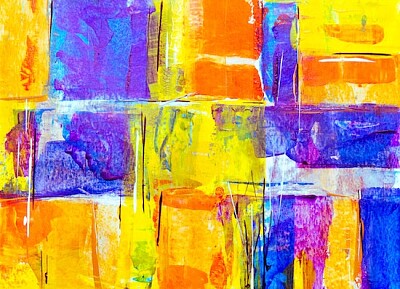 Peinture abstraite à base de jaune