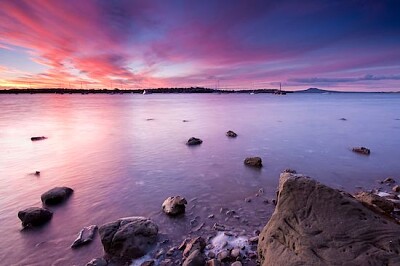 Coucher de Soleil Océan Violet