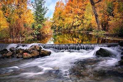 Wasserfalllandschaft