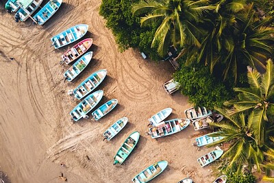 Vista Aérea de Barcos