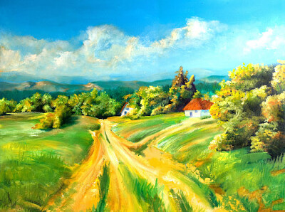 Pintura De Paisaje De Verano