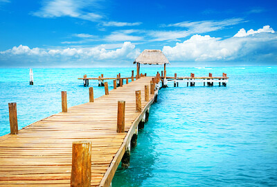 Tropic Paradise Jetty on Isla Mujeres jigsaw puzzle