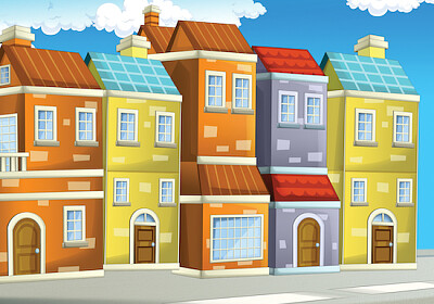 Cartoon City Background jigsaw puzzle