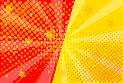 Pop Art Yellow and Red Texture