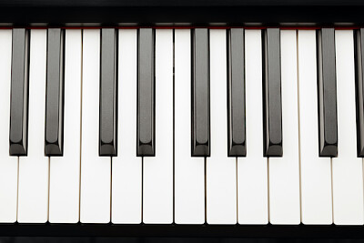 Teclado de piano de cauda