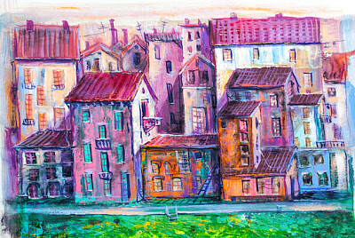 Street with Colourful Homes