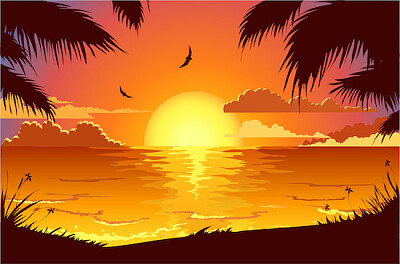 Sunset on the Beach jigsaw puzzle