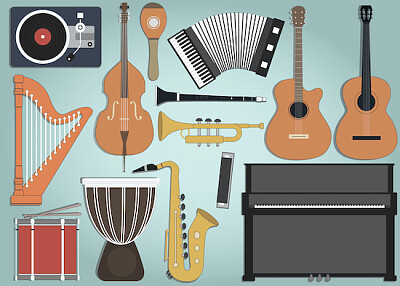 Ensemble d'instruments de musique