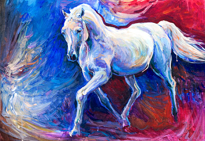 Pittura di un cavallo