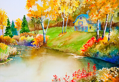 Red and Gold Painting