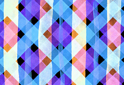Watercolor Checkered Pattern