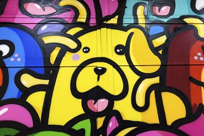 Colorful Dog Graffiti