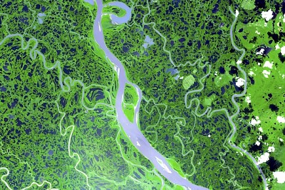 The Mackenzie River in the Northwest Territories
