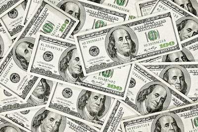 A Pile of Hundred Dollar Bills