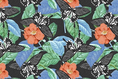 Butterfly Floral Pattern