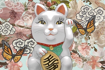 日本 Maneki Neko 雕像