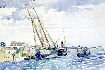 Marin scen (båtar nära Venedig) (1903)