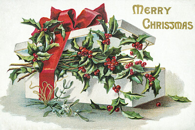 Vintage Weihnachtskarte (1906)