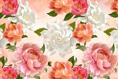 Blooming flower pattern jigsaw puzzle