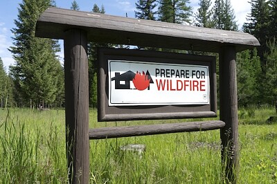 Prepare for Wildfire Sign