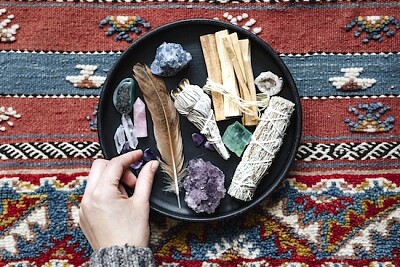 Sage and Crystals ready for Smudging jigsaw puzzle