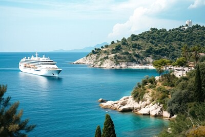 Yacht dans une baie