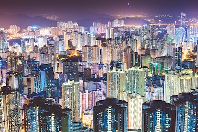中國香港的摩天大樓